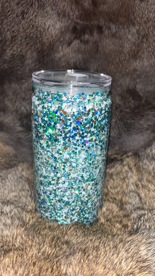Glitter - Teal, green, blue, white, silver & gold